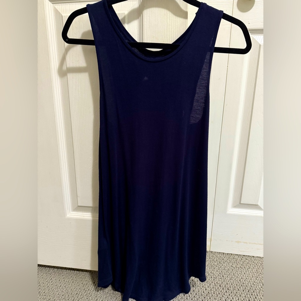 EUC Long Tall Sally tunic length open back tank top